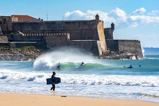 Carcavelos Beach Lisbon surfing