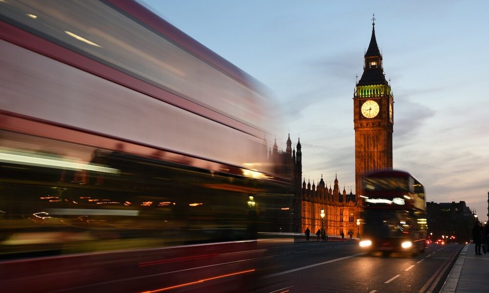 Laptop-friendly work cafes in London, image of a London bridge and big ben in the background