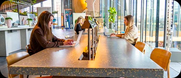 Free workspace at Samsung KX in Kings Cross with free wifi and outlets