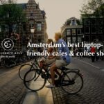 The Global Circle - laptop-friendly cafe cover page Amsterdam with cyclists